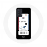 Coque pour Samsung Galaxy A13 5G Billet d'avion Seoul Cor&eacute;e du Sud