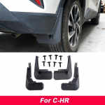4 vnt./kompl. Automobilio priekiniai galiniai purvasaugiai, purslų apsaugos, automobilio purvasargiai Toyota C-HR CHR 2016 2017 2018  Aksesuarai juoda