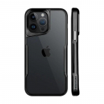 Prabangus galvanizuotas TPU mink&scaron;to rėmo telefono dėklas, skirtas iPhone 11 12 13 14 15 Pro Max smūgiams atsparus apvalkalas akrilinis skaidrus galinis dangtelis iPhone 15 Pro Max juoda