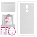 apgo Protective Skin Sticker for the back compatible with Cubot X18 Plus, Wrap Film, Foil, Vinyl - Pattern Transparent Carbon