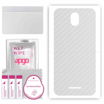 apgo Protective Skin Sticker for the back compatible with TP-Link Neffos C5s, Wrap Film, Foil, Vinyl - Pattern Transparent Carbon