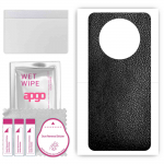 apgo Protective Skin Sticker for the back compatible with Honor X9, Wrap Film, Foil, Vinyl - Pattern Black Leather