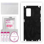 apgo Protective Skin Sticker for the back+sides compatible with Oppo K10, Full Wrap Film, Foil, Vinyl - Pattern Black Camo