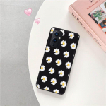 Skirtas OnePlus 9 Pro 8 5G 7 9R 7T 8T Z Daisy Sunflower Black Matte TPU dėklas Dažytas telefono dangtelis, skirtas OnePlus Nord 2 CE N10 N100 N200 OnePlus 9
