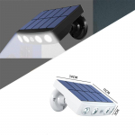 Nauji saulės &scaron;viestuvai lauko namų kiemo vejos sodo sieniniai &scaron;viestuvai kaimo lauko ap&scaron;vietimo indukciniai stebėjimo gatvių &scaron;viestuvai 【1PCS】Cold Light juoda