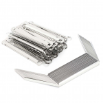 50 vnt dildelių tvirtinimo detalės, 2 skylių geležinės spaustuko popierinės &scaron;akutės tvirtinimo elementas, suri&scaron;imo spaustukas, 80 mm skylės žingsnis