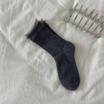 Kojinės Moterims Harajuku Gatvės Stiliaus Vidutinio Ilgio Kojinės Kasdienė Mada Vienspalvės Juodos Baltos Pilkos Medvilninės Ilgos Kojinės