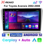 Automobilinis radijas Toyota Avensis T25 2002 - 2008 automagnetola multimedija automobilių Carplay 4G 8 branduolių 2GB+32GB Android Auto belaidis automobilio vaizdo Bluetooth 8 core 2GB+32GB