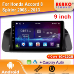 Automobilinis radijas Honda Accord 8 Spirior 2008 - 2013 Android radijas Multimedijos grotuvas GPS navigacija Carplay Auto Wifi BT 2DIN DVD 8 core 6GB+128GB