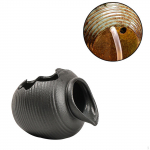 Keraminis cirkuliacinis fontano stiklainis 4x3,7x3,5 colio atviro vandens rezervuaro dekoratyvinis elementas, skirtas lauke Style B