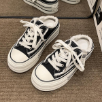 Madingos moteri&scaron;kos patogios Baotou &scaron;lepetės 2024 m. pavasariui/rudeniui Nauji be kulno, prie visko derantys patogūs loferiai, platforminiai batai moterims 35 balta