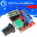 PWM nuolatinės srovės variklio greičio reguliatorius 5V-35V 5A su jungikliu ir LED reguliatoriumi Board raudona