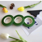 30 jardų 12 mm gėlių stiebo juostelė, sagų skylutė Dirbtinės gėlės kuokelių įvynioklis Floristas Žaliosios juostelės Nailono gėlių reikmenys