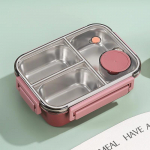 Nerūdijančio plieno padalintas bento indelis su stalo įrankiais suaugusiems, vaikams, studentams, ne&scaron;iojamas prie&scaron;piečių indelis, nepralaidūs maisto laikymo indai