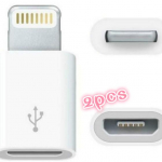 Naujas Lightning to Micro USB adapteris, skirtas Apple iPhone/iPad Mini/Air 1pcs balta