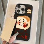 Telefono dėklas iPhone 11 13 dėklas iPhone 12 14 15 16 Pro Max 12 Pro 15 Plus Odinis Pie&scaron;tas Vandeniui Atsparus Apsaugotas nuo kritimo ir Atsparus dėvėjimuisi Animacinis iPhone 16 Pro Max rožinė