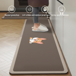 Aliejų sugeriantis neslystantis virtuvės grindų kilimėlis - Atsparus purvui ir nusidėvėjimui, lengvai prižiūrimas diatomito purvo kojų kilimėlis. 40x60+40x120cm