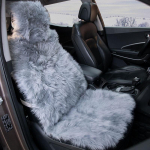 KAWOSEN 100% Natūralaus Kailio Australijos Avikailio Automobilinių Sėdynių Užvalkalai, Universalus Vilnonis Automobilinės Sėdynės Pagalvėlė, Žieminis &Scaron;iltas F Sėdynės Užvalkalas SWSC02 1x Gray Front Seat
