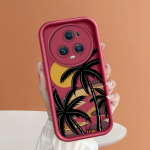 Mink&scaron;tas silikoninis kvadratinis kopėčių ra&scaron;to telefono dėklas, visi&scaron;kai dengiantis, apsaugantis kamerą nuo smūgių, guminis dėklas Huawei Honor Huawei Nova Y90 tamsiai raudona spalva