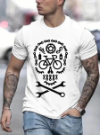 Juokingi retro mar&scaron;kinėliai Vyri&scaron;ki mar&scaron;kinėliai Dviračių lenktynės Sugar Skull Dviratis Dia De Los Muertos Hip Hop Tops Vyri&scaron;ki mar&scaron;kinėliai S smėlis