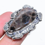 Larvikite Stone Handmade 925 Sterling Silver Jewelry Ring Size 10 i4j41