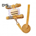 Kačių petne&scaron;ų ir pavadėlio rinkinys, reguliuojamos, apsaugotos nuo pabėgimo kačiuko petne&scaron;os su animacine bite mažoms ir vidutinėms katėms, &scaron;unims, lauko pasivaik&scaron;čiojimams S rožinė