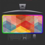 RGB Didelis 90x40cm Biuro pelės kilimėlis LED Žaidimų pelės kilimėlis Klaviatūra Kompiuteris Geometrinis Stalo pagalvėlė Tablet PC Ne&scaron;iojamojo kompiuterio kilimėlis B