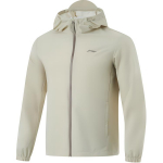 Li Ning Fitneso serijos sportinis kasdienis vienspalvis paprastas gobtuvu vėjo neperpučiamas vyri&scaron;kas vir&scaron;utinis drabužis Ceramic-Secret-Color AFDU825-2 M