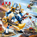 Suderinami rinkiniai Phantom Series Jay's Titan Mech Boy konstruktorius žaislas surinkimas kovinis robotas Nya Smith Vaikų dienos dovana be dėžutės