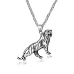 Galingas Korėjieti&scaron;kas Tigro Vyrų Pakabukas Titano Plienas Titano Plieno Karoliai 50CM(Necklace Size) sidabras
