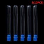 10 vnt. plastikinių mėgintuvėlių su dangteliais ir stovas su 40/50 skylėmis 10PCS 15x100mm(Test tube)