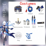 Ysir Jingliu Cosplay kostiumas, Honkai Impact Game Playsuit, Anime Jingliu Cosplay rinkinys, Moteris M