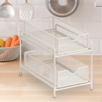 2 pakopų virtuvės organizatorius su i&scaron;traukiamomis lentynomis 19cmx36cmx31cm