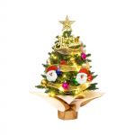 Kalėdų eglutės rinkinys Kalėdinės dekoracijos su &scaron;vieselėmis Stalinis mini Kalėdų eglutės papuo&scaron;alas Naujas Vakarėlio dekoracija Dovana Navidad 24cm