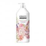 Kerasys Perfume Rinse Sweet & Flowery 1L | Gėlių aromato kondicionierius su jazminų ir bazilikų ekstraktu | Ilgai i&scaron;liekantis kvapas ir plaukų priežiūra 1L