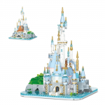 TOYLINX &bdquo;Pasidaryk pats&ldquo; modelis 1366 vnt. Princesės pilies konstravimo kaladėlių rinkinys Statybinių kaladėlių surinkimo žaislas vaikams ir suaugusiems su dėžute