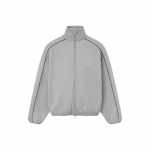 Fear of God Essentials Modernus sportinis &scaron;varkas su kanteliu Concrete Heather/Juodas Vyri&scaron;ki vir&scaron;utiniai drabužiai Pilkas 202SP256895F XL