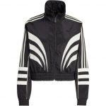 Adidas Originalios &bdquo;Cutline Splaissed&ldquo; laisvalaikio, patogios užtrauktuko retro sportinės striukės su stovinčia apykakle, juodos IW5511 XS