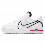 Nike Air Force 1 Low React D/MS/X Balti Juodi GS Sportbačiai CD6960-100 37.5 white