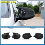1 pora BMW E87 E81 E82 E90 E91 E92 E93 galinio vaizdo &scaron;oninio korpuso apdaila ABS anglies pluo&scaron;to stiliaus automobilio galinio vaizdo veidrodėlio dangtelis ABS Black