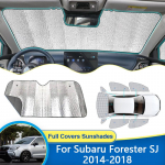 Langų deflektoriai Subaru Forester SJ MK4 2014 2015 2016 2017 2018 Vėjalangiai Apsauga nuo saulės Užuolaidos Skėtis Priekiniai Saulės Skydeliai Rear Widow 4pcs