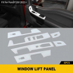 6x Window Lift Control Switch plates Cover For Ford F150 + White Accessories