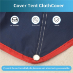 Universalus automobilio skėtis nuo saulės skėčio uždangalas palapinės audinys UV apsauga, atsparus vandeniui 4x2,1M mėlyna