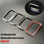 For Mitsubishi ASX ABS Chrome trim handle bowl decoration box ring 4PCS/lot for Mitsubishi ASX auto accessories ABS Chrome