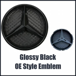 OE stiliaus priekinės grotelės Chromuota žvaigždės emblema Sidabrinis ženklelis Tinka Mercedes Benz ML klasės W166 2012-2015 ML250 ML350 ML400 ML500 ML550
