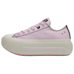 Converse Double Stack Low top Canvas Shoes Unisex Pink Black A19728C 37.5