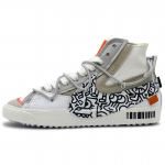 Nike Blazer Oda Neslystantys Atsparūs dilimui Auk&scaron;ti Kateboardo Batai Unisex Balti Juodi DD3111-100(Komanda131-) 42.5