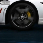 Skirta VW 2025 Kar&scaron;tos 4 vnt. Stebulės LED žibintai Dangtelis Automobilio Plaukiojantis Ap&scaron;vietimas Ratų Centriniai Dangteliai Skirta VW Volkswagen golf4/6/7 toutan pa 56mm 4pcs