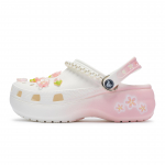 Crocs Classic Platform Batai 811 Gamyba, Pavasarinės Sakuros Įspaudu Batai Moteri&scaron;ki Balti Rožiniai 206750-100(Team80-) 39-40