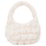 COS Dygsniuotas pavir&scaron;ius Užtrauktukas Debesies formos rankinė Moteri&scaron;kos rankinės Kreminės baltos spalvos 1171064028 Cream White,Small